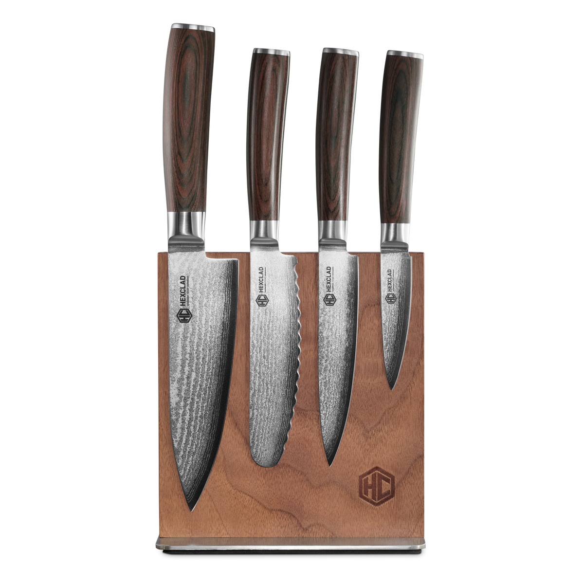 Damascus Steel Studio Knife Set, 5-pc (Espresso) - Image 2