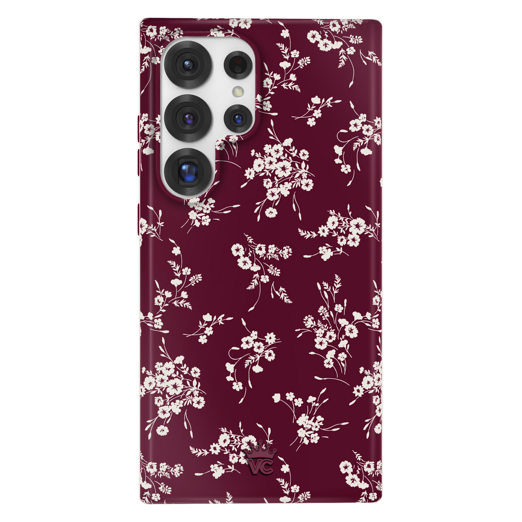 French Burgundy Floral Samsung Case