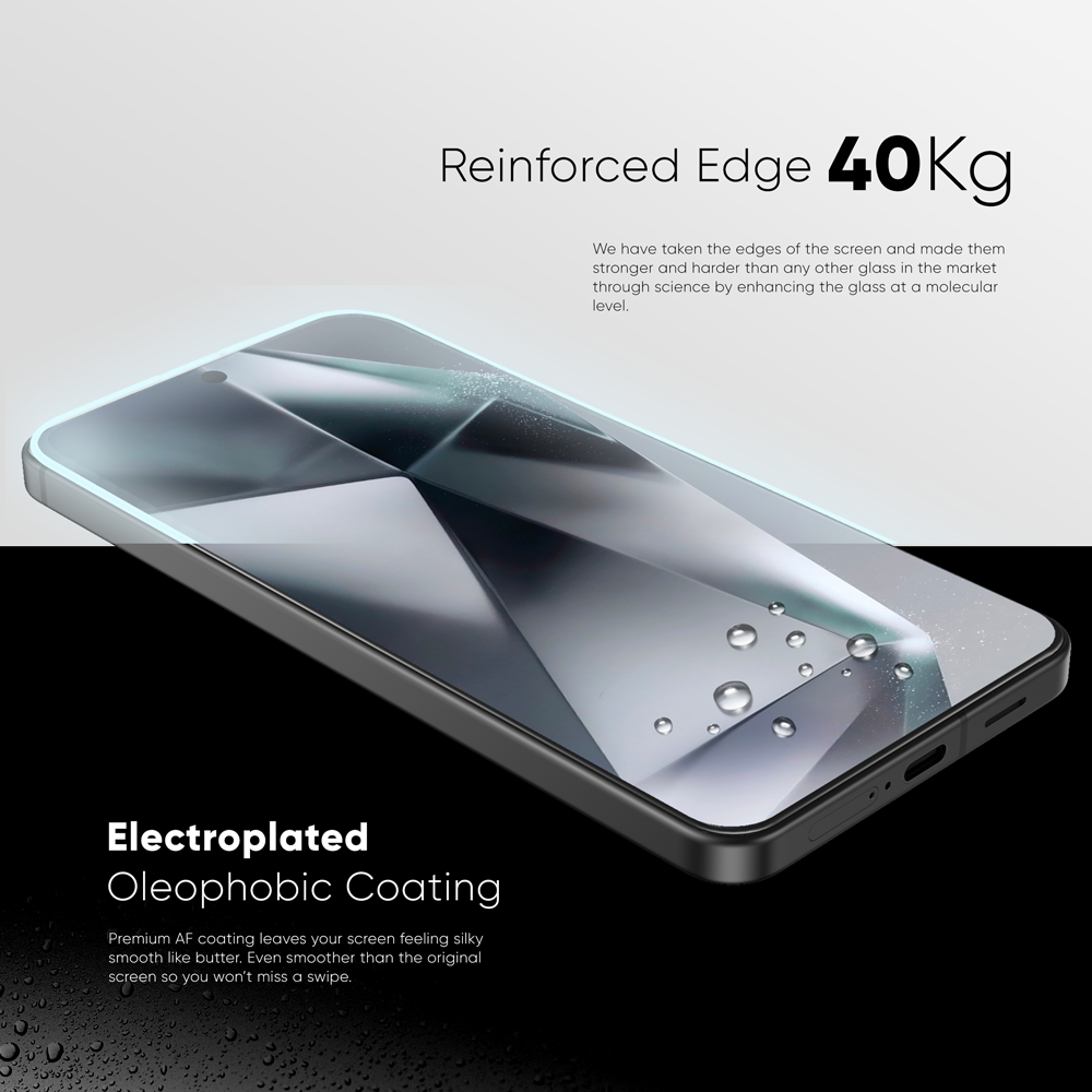 FLOLAB ONETIME NanoArmour 2-Pack Ultra Clear Screen Protector – Samsung Galaxy S24 Plus