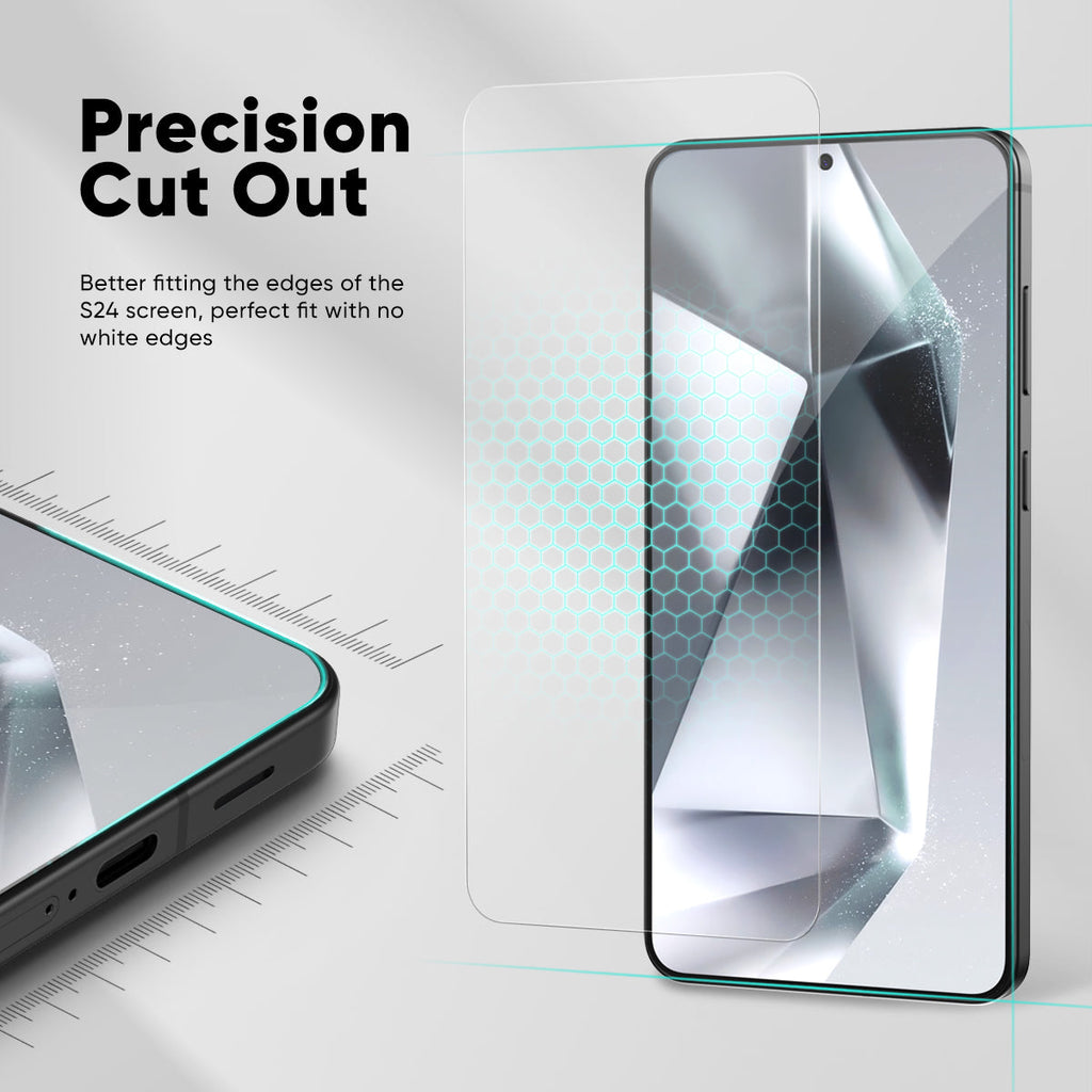 FLOLAB ONETIME NanoArmour 2-Pack Ultra Clear Screen Protector – Samsung Galaxy S25 (Compatible with S24)