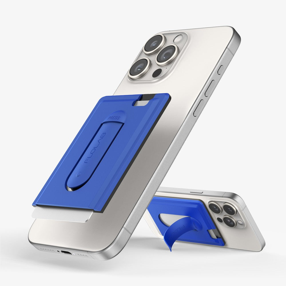 FLOLAB SnapGrip Magnetic Silicone Wallet Stand for iPhone Magsafe, Compatible with Android Phone - 10 Vibrant Colors