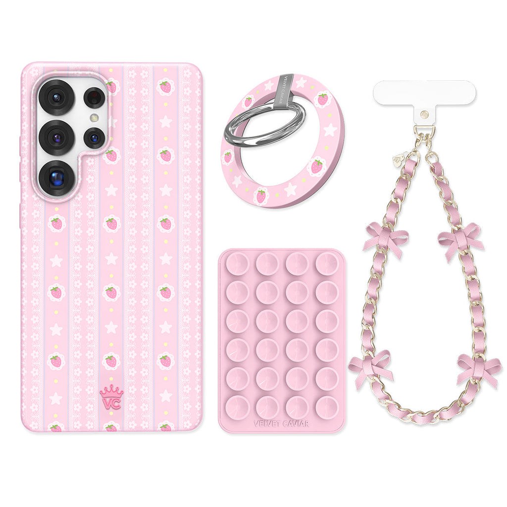Strawberry Macaron Samsung Bundle Set