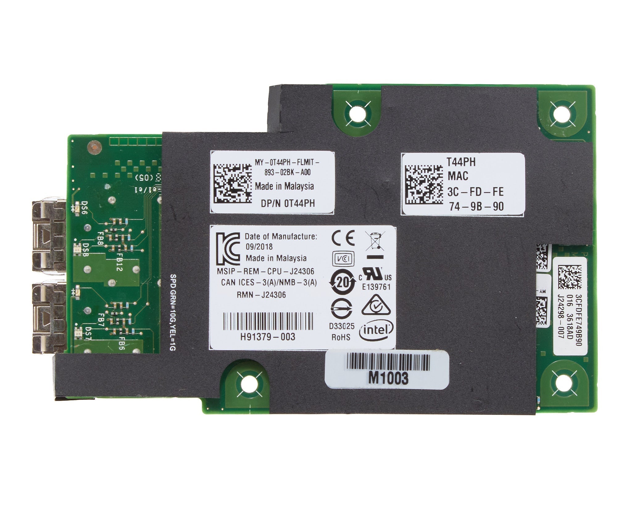 Dell Intel X710 Dual Port 10GB SFP+ Mezzanine