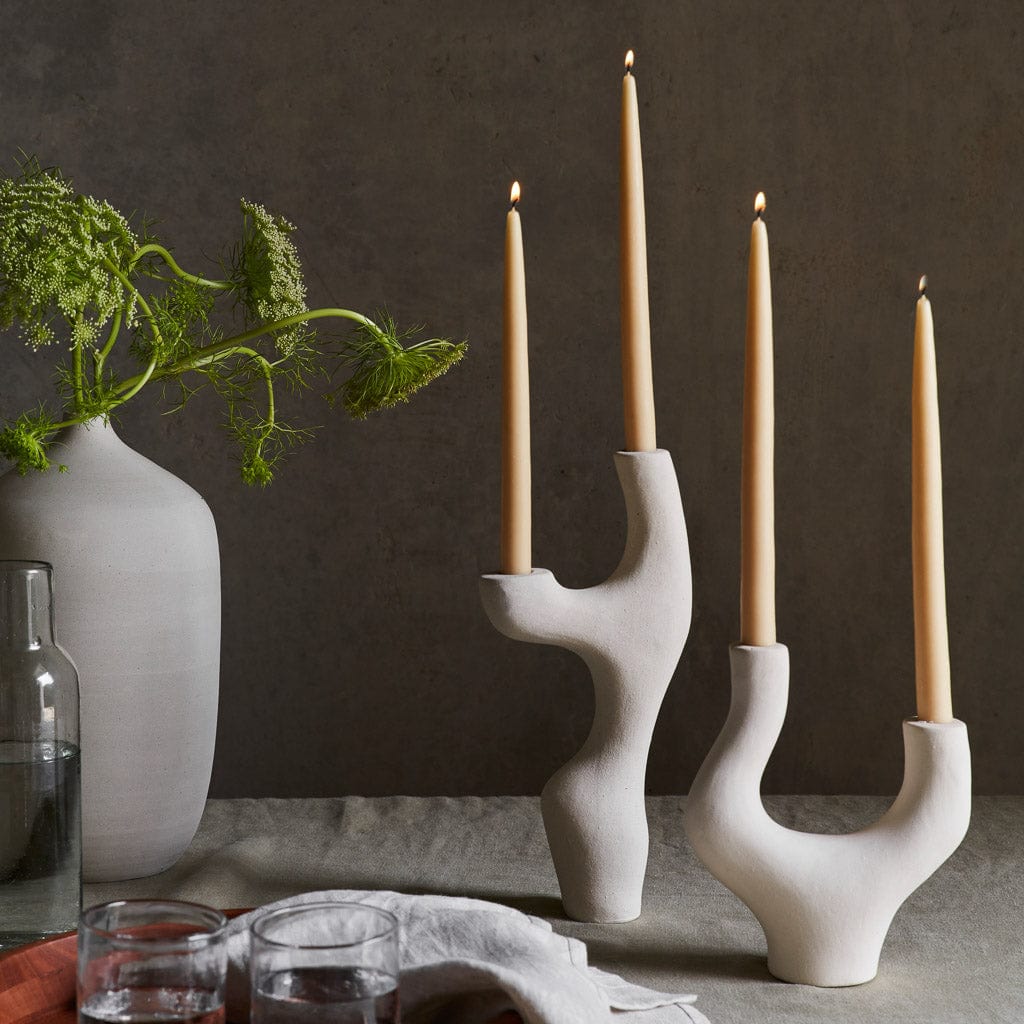 Vida Ceramic Candle Holders - Set of 2 - Image 2