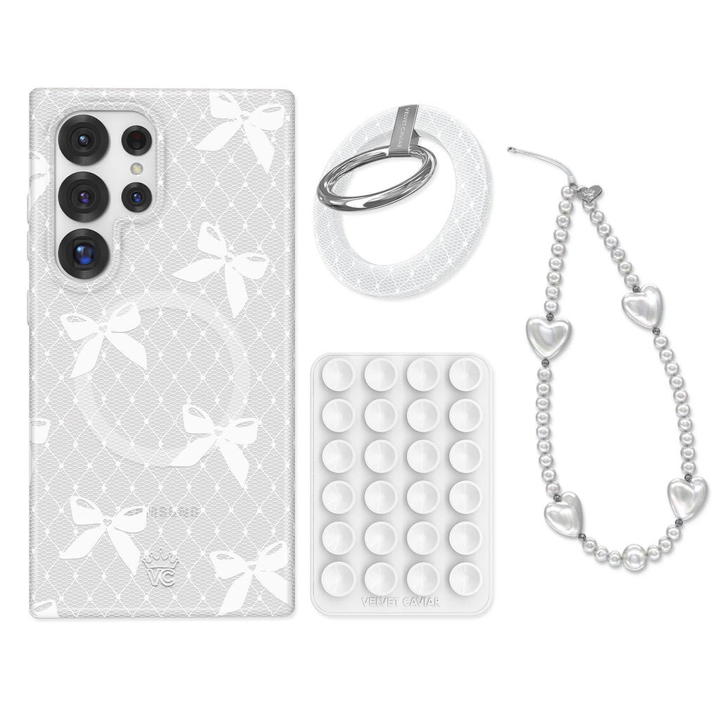 Vintage Lace Bows Samsung Bundle Set