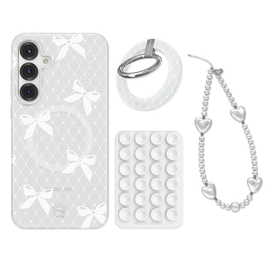 Vintage Lace Bows Samsung Bundle Set