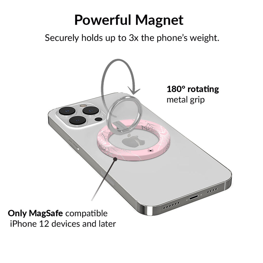 Widow’s Web Chrome MagSafe Grip Ring