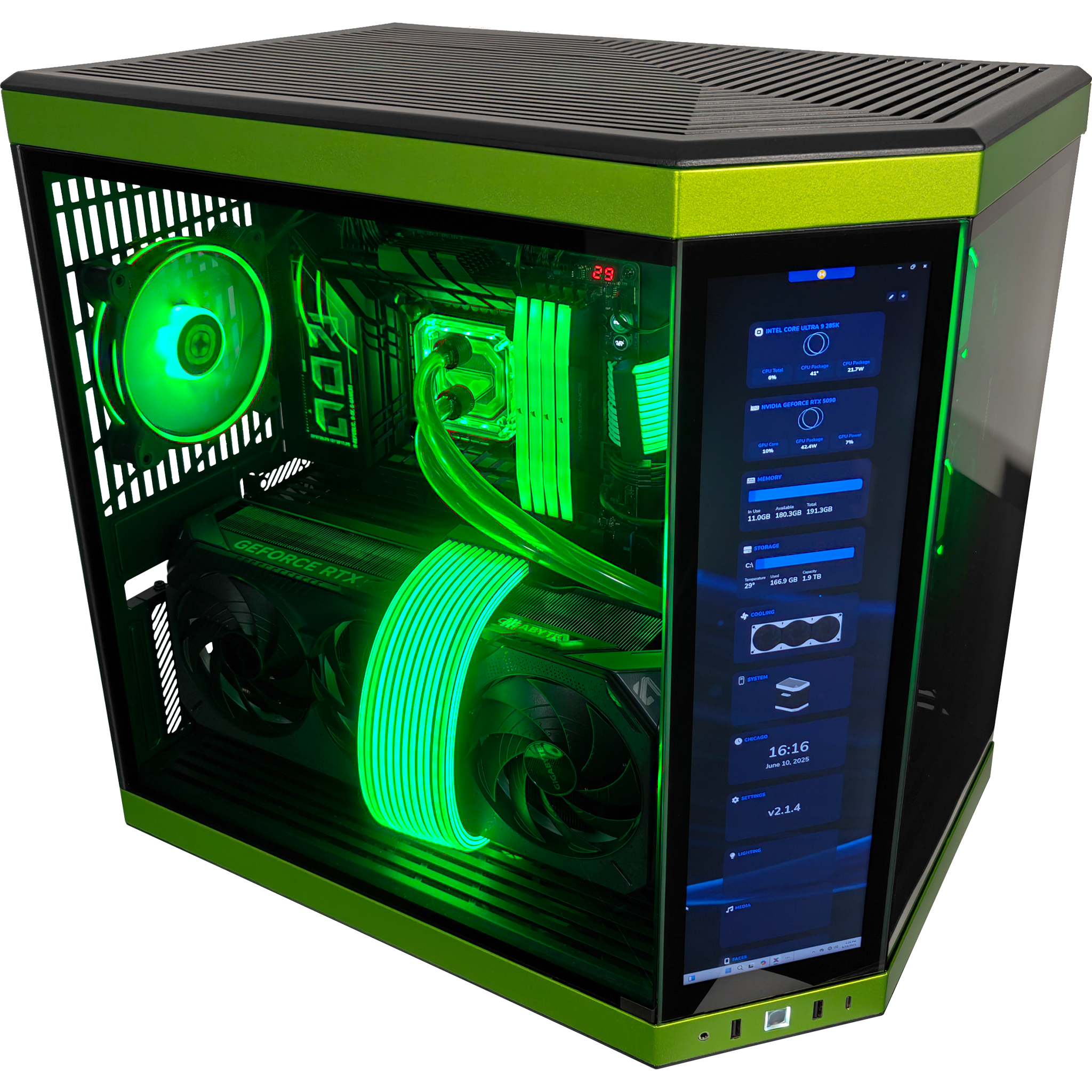 Y70 Mean Green Ready to Ship Gaming PC