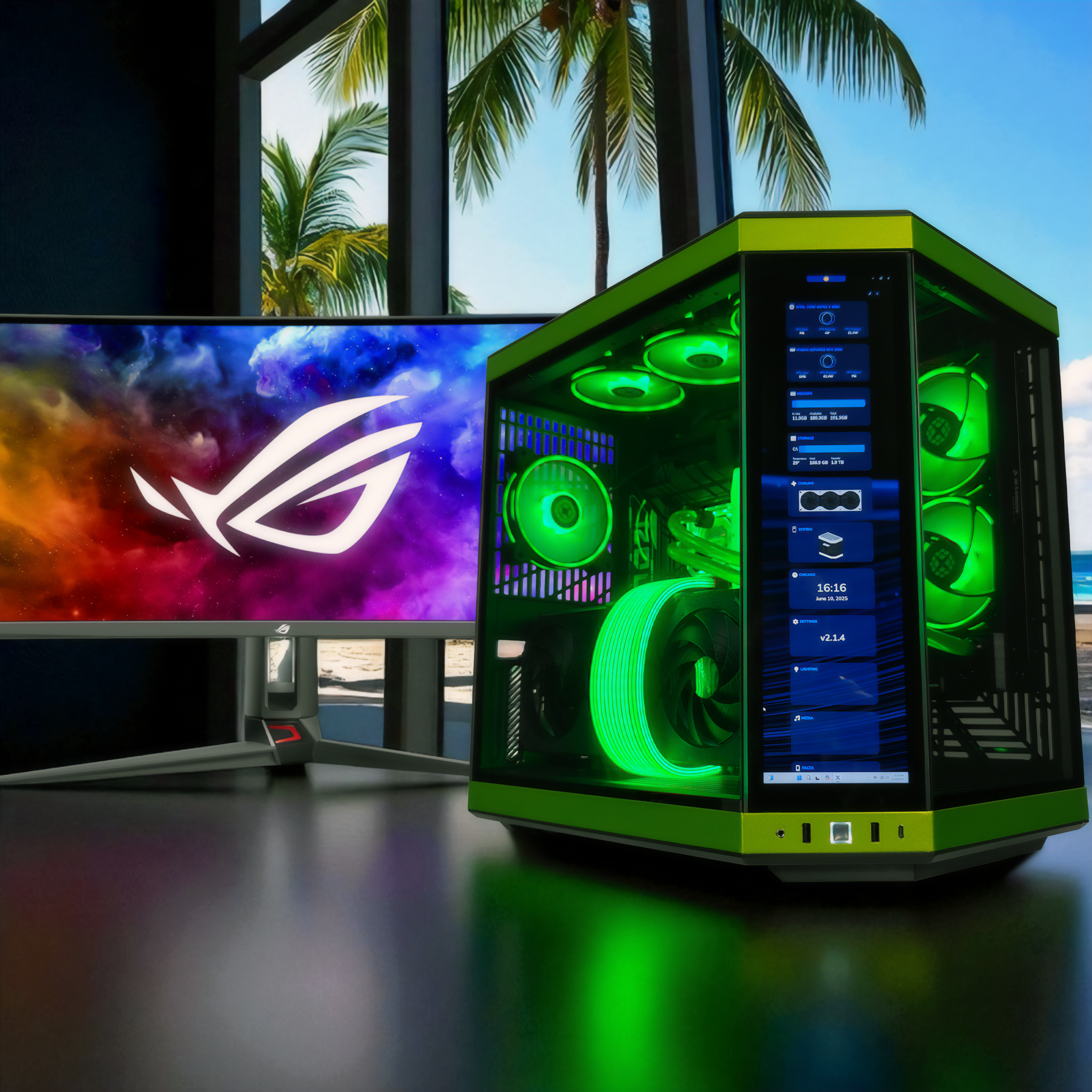 Y70 Mean Green Ready to Ship Gaming PC