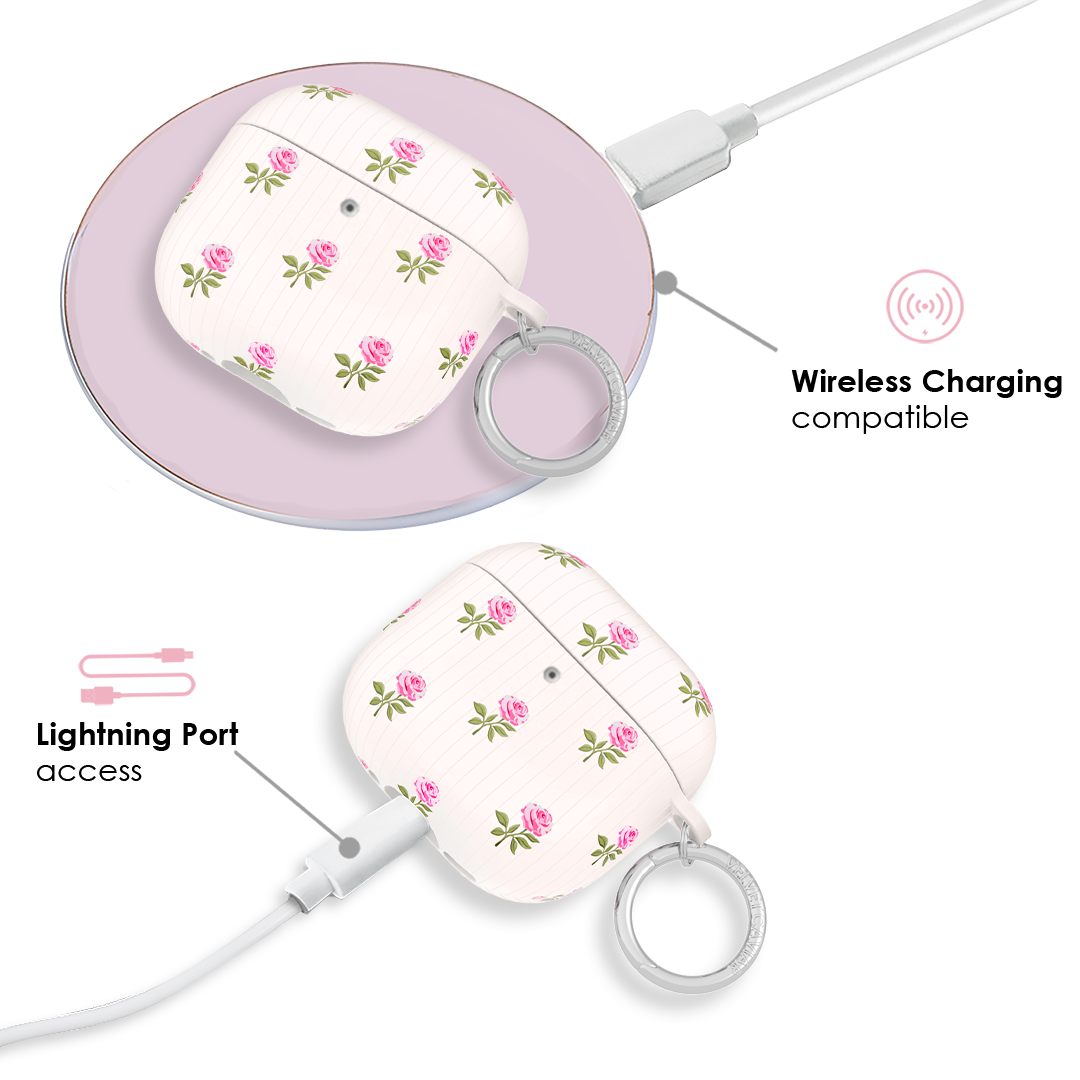 Pink Peony Floral AirPod Case