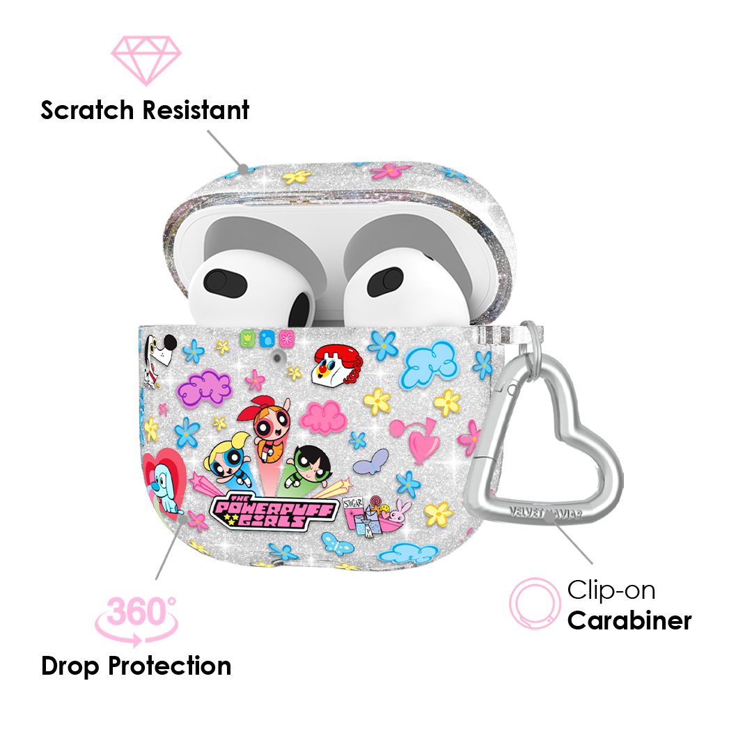 The Powerpuff Girls Girl Power Glitter AirPod Case