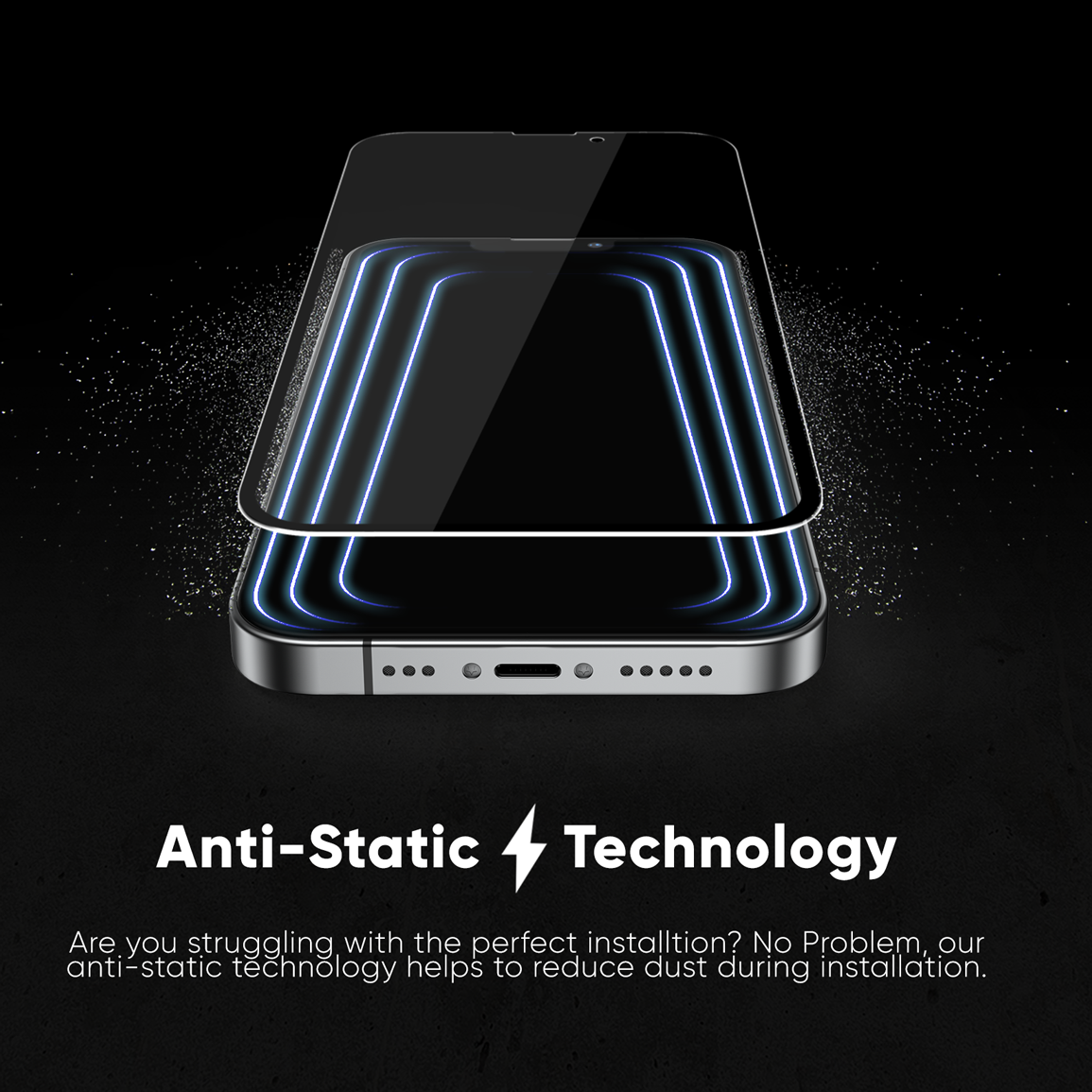 NanoArmour for iPhone 14 Pro Anti-Glare Screen Protector Matte Anti-Dust Edge-to-Edge