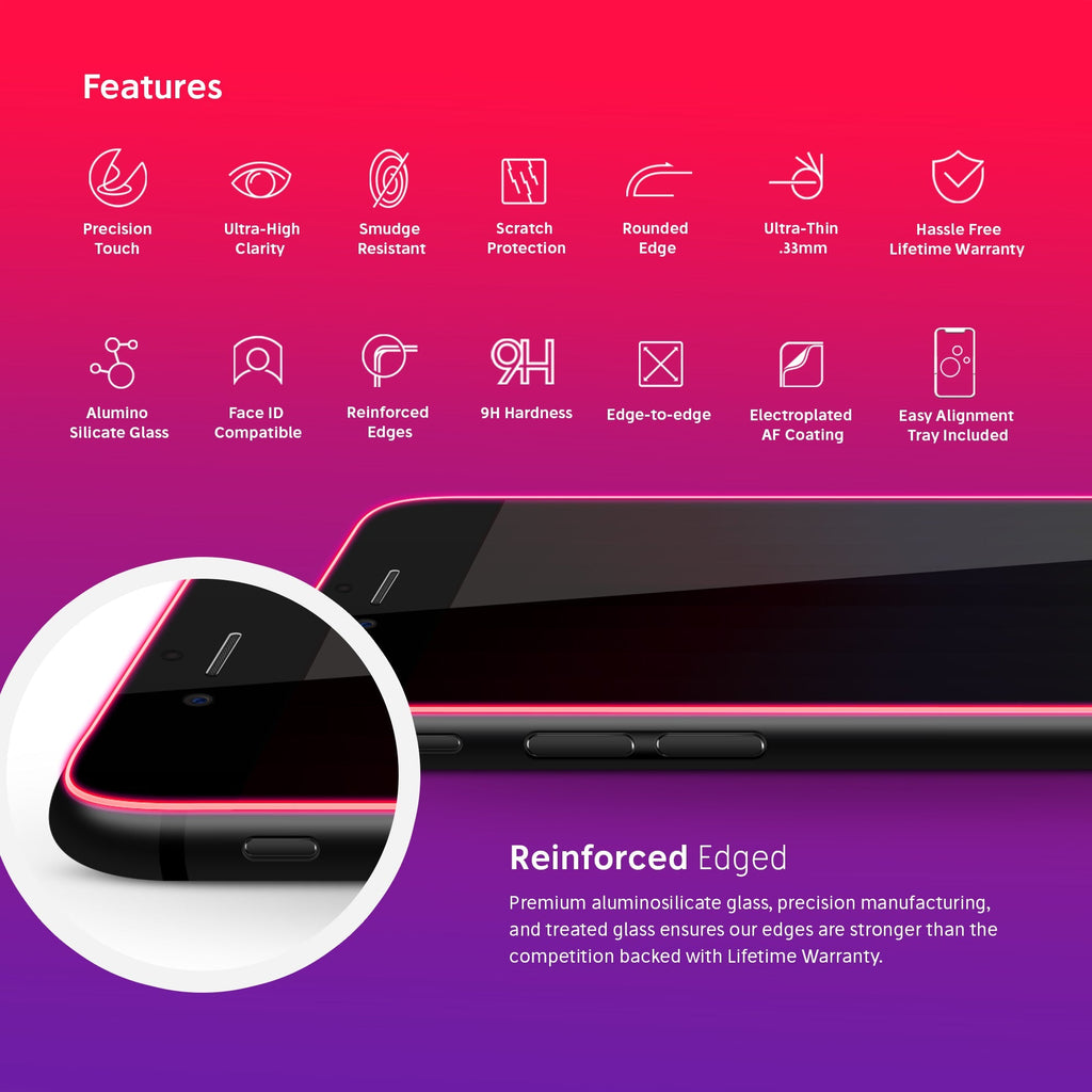 NanoArmour (2022) for iPhone SE Privacy Best Screen Protector Edge-to-Edge