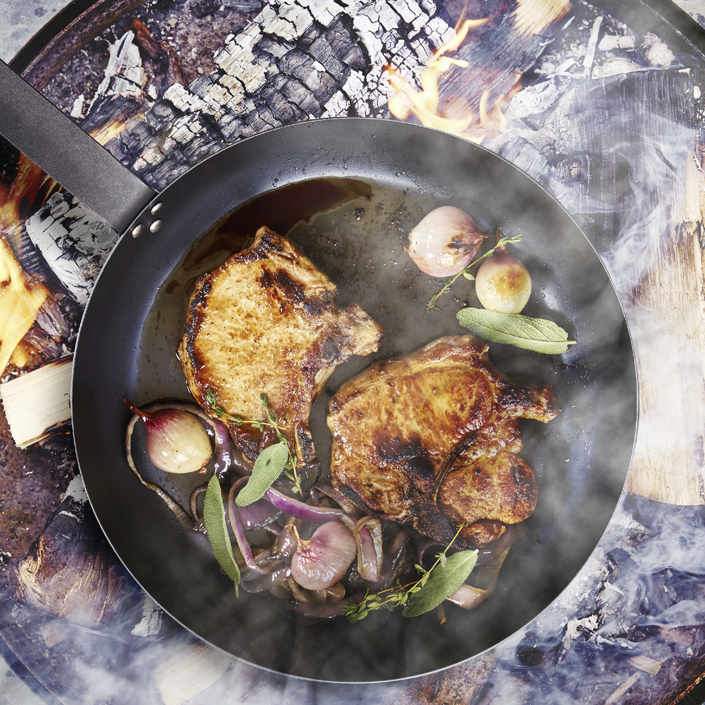 Bobby Flay by GreenPan 5-Piece Carbon Steel Set with Bobby at Home Cookbook - Image 6