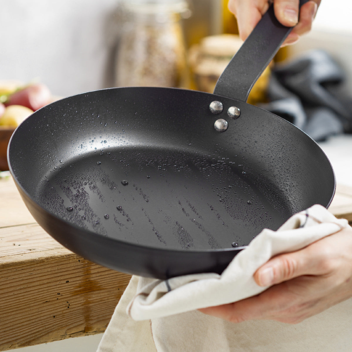 Bobby Flay by GreenPan 5-Piece Carbon Steel Set with Bobby at Home Cookbook - Image 10