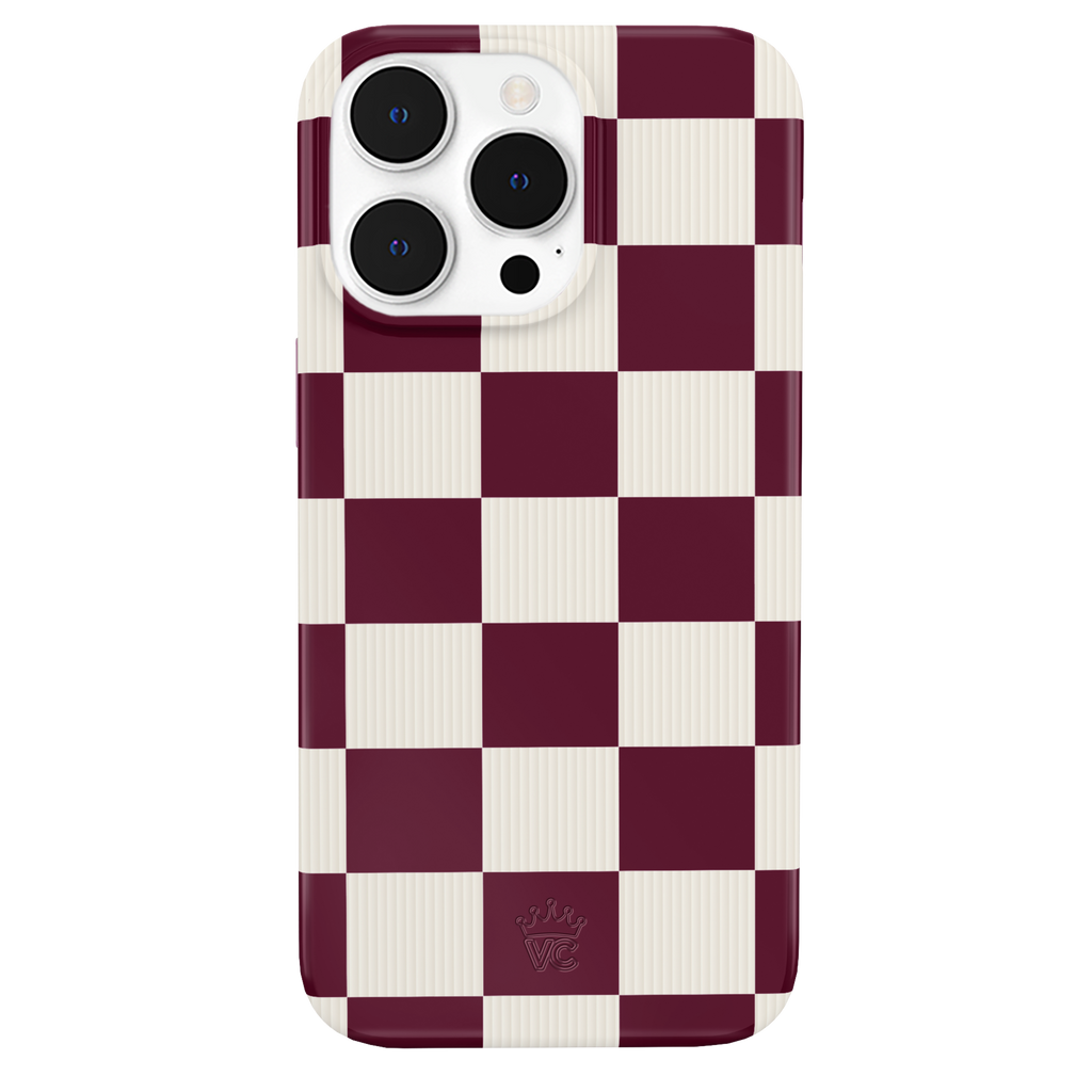 Burgundy Vibe Check iPhone Case