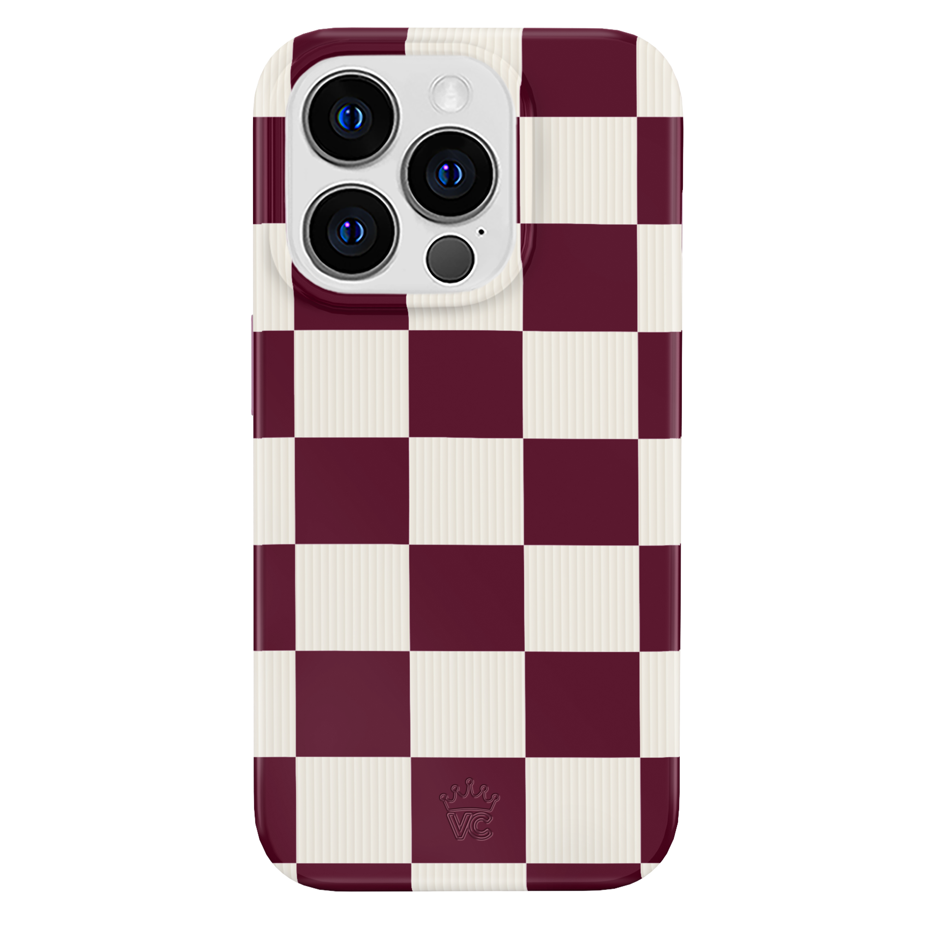 Burgundy Vibe Check iPhone Case