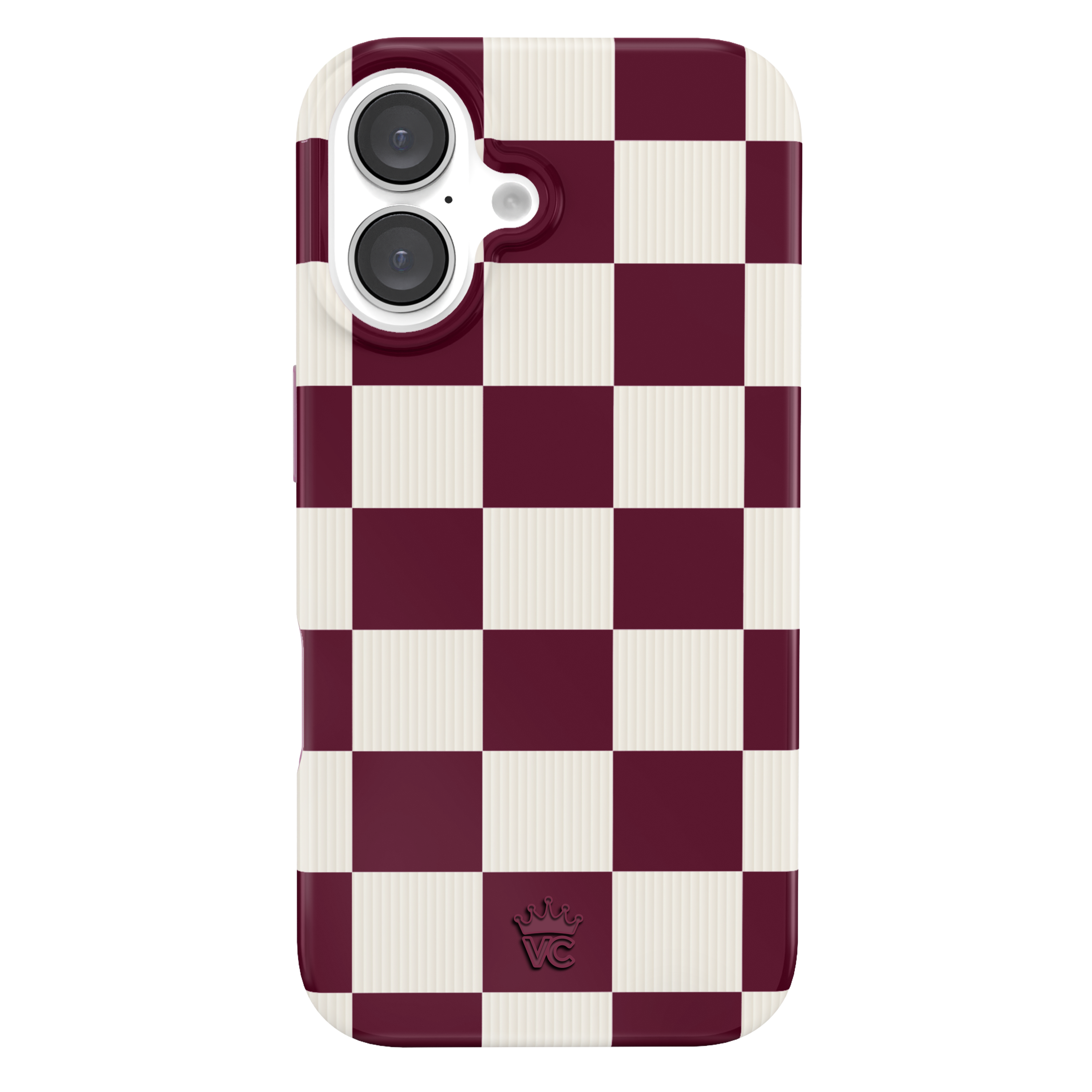 Burgundy Vibe Check iPhone Case