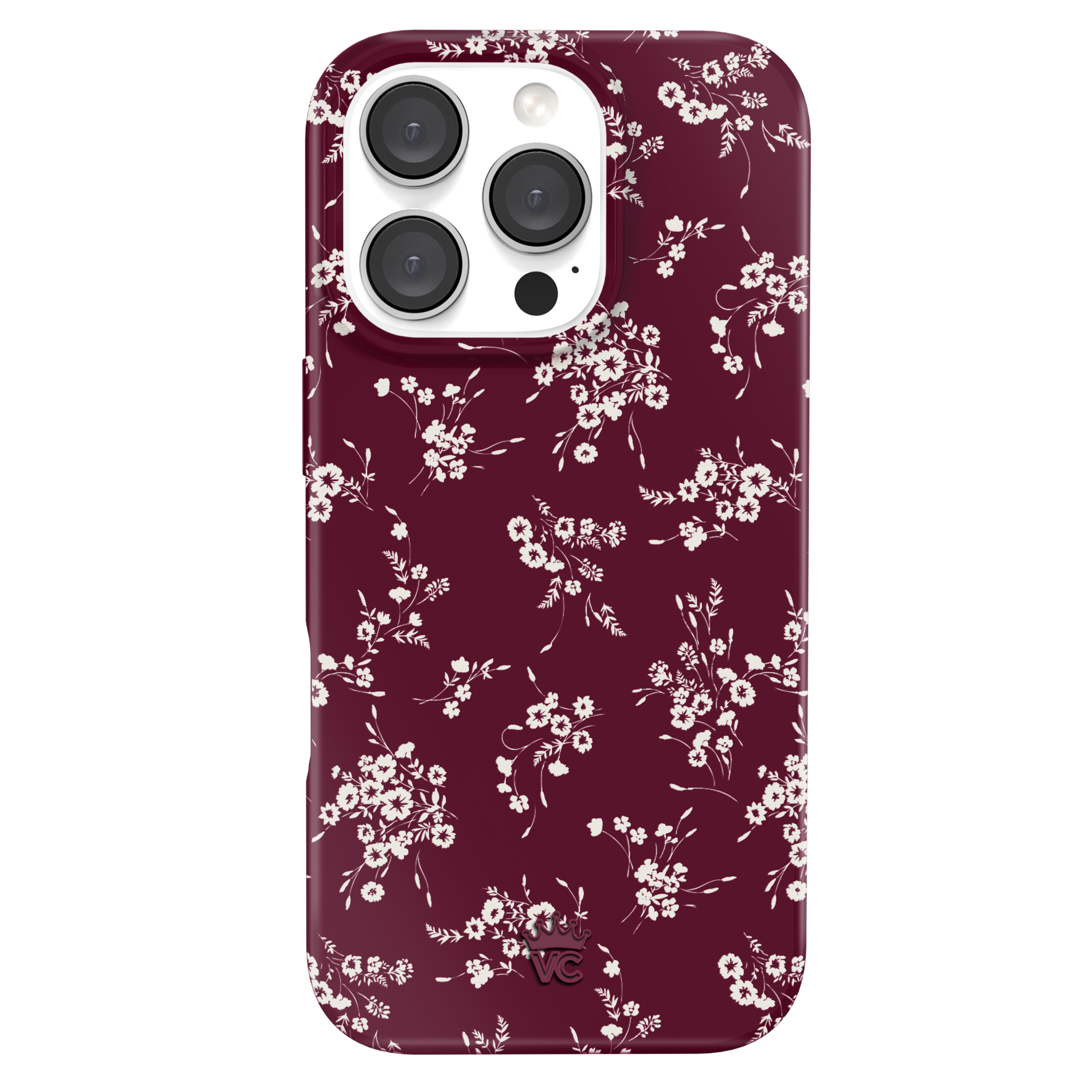 French Burgundy Floral iPhone Case