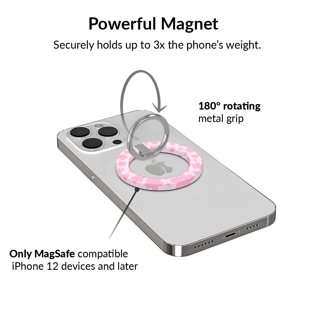 Pink Cherry Blossom MagSafe Grip Ring