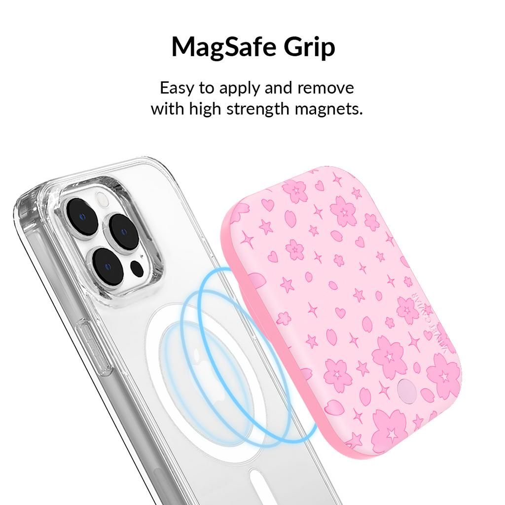 Pink Cherry Blossom MagSafe Battery Power Pack