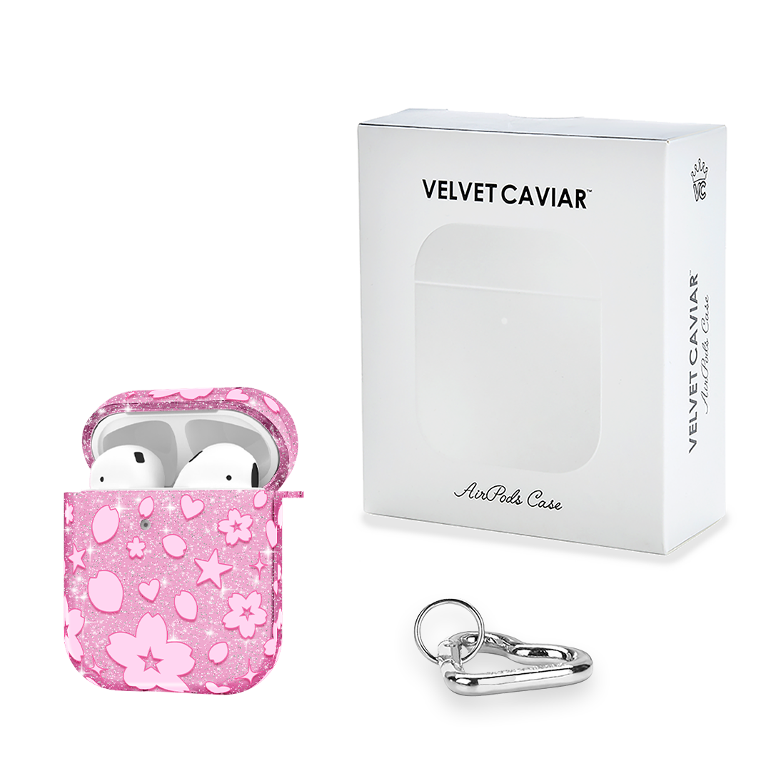 Cherry Blossom Glitter AirPod Case