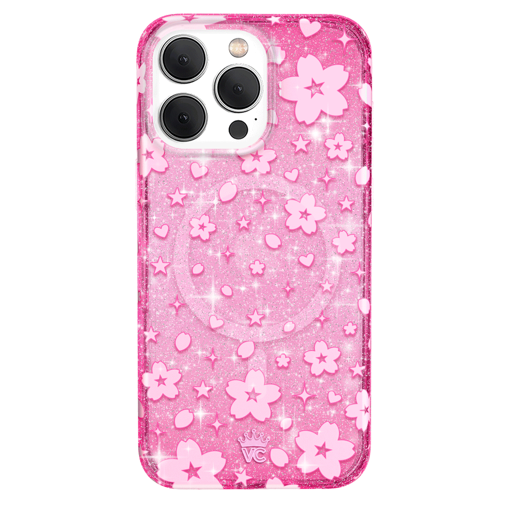 Cherry Blossom Glitter iPhone Case