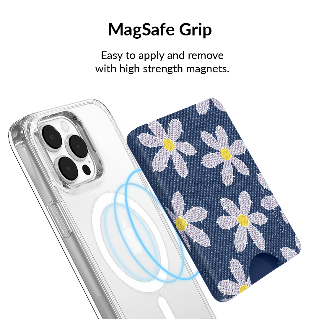 Denim Daisy MagSafe Wallet
