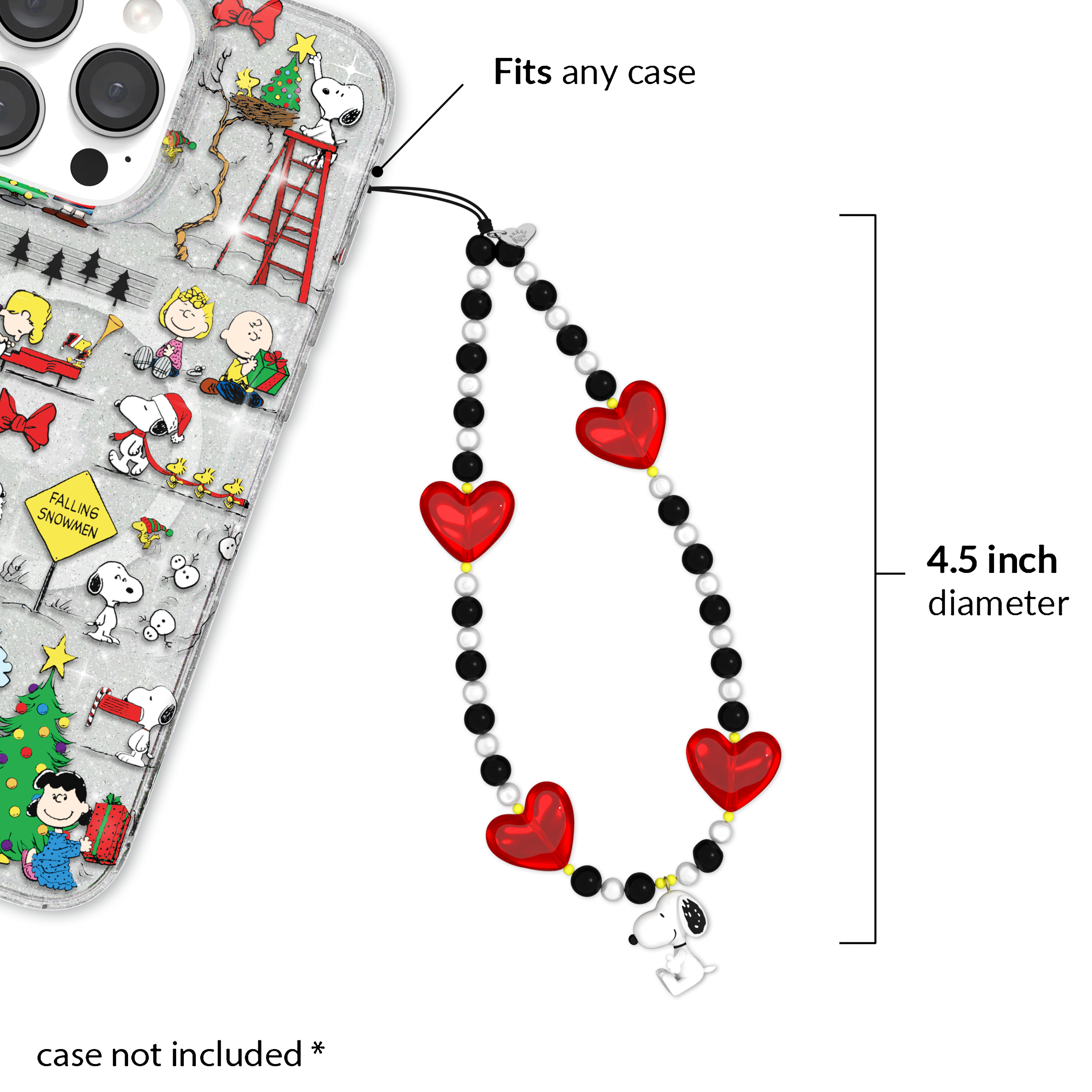 Snoopy Hearts Phone Charm