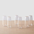 Apasco Recycled Stemless Flute Glasses - 13.5 oz - Set of 6