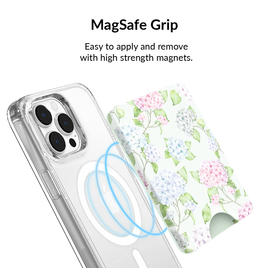 Hydrangea Floral MagSafe Wallet