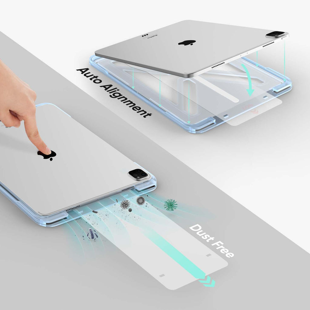 ONETIME NanoArmour 13 inch for iPad Pro 2024-2025 Ultra Clear Screen Protector: Clear Blue Light Blocker, No Blue Tint, TruColor