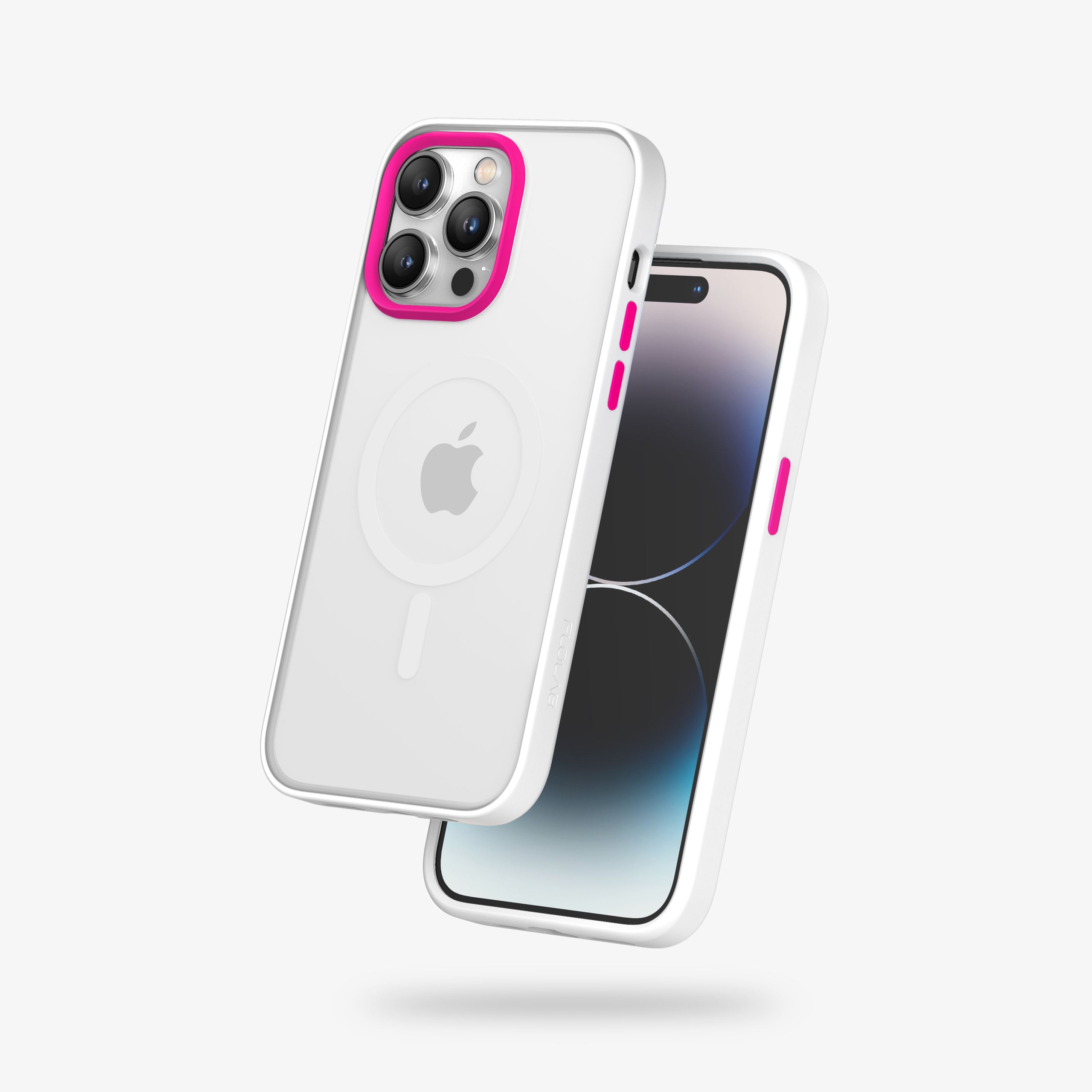 FLOLAB Surtect Tri-Fusion MagSafe Compatible Case – iPhone 14 Series (White Frost)
