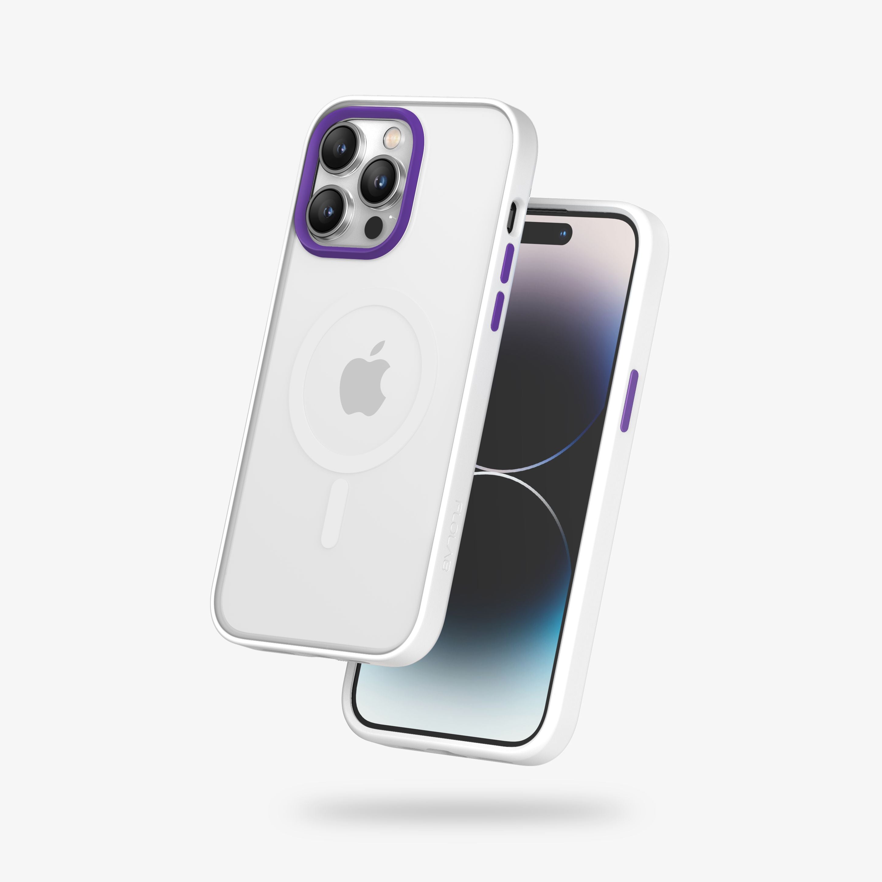 FLOLAB Surtect Tri-Fusion MagSafe Compatible Case – iPhone 14 Series (White Frost)