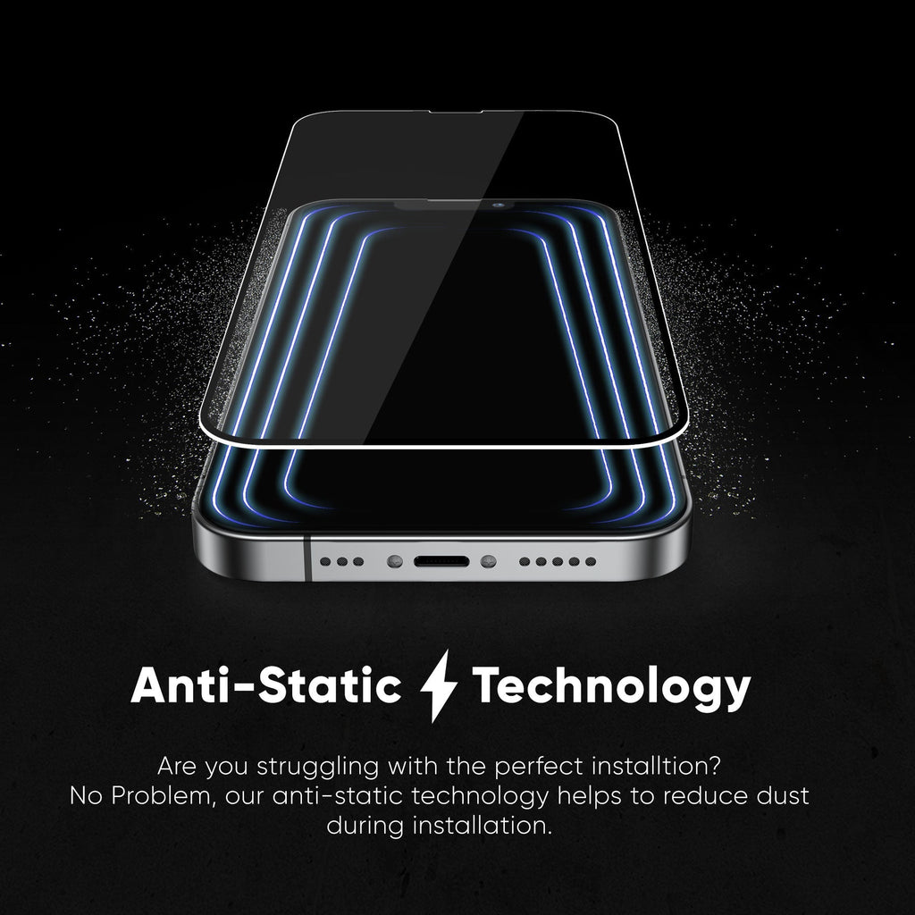 NanoArmour for iPhone 14 Pro Screen Protector Anti-Dust Edge-to-Edge Blue Light Blocker