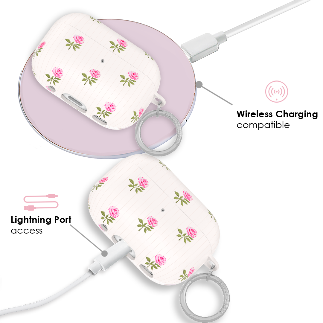 Pink Peony Floral AirPod Case