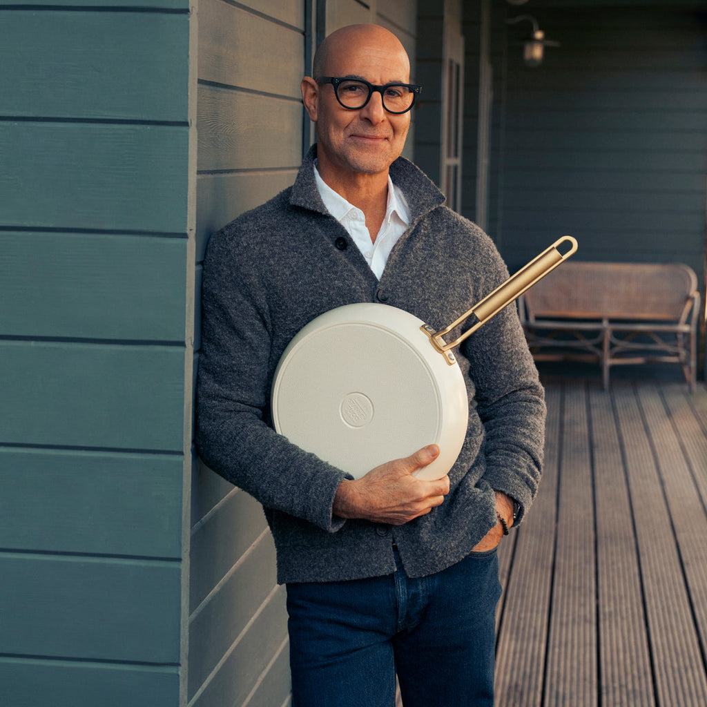 Stanley Tucci™ Ceramic Nonstick 8", 10" and 12" Frypan Set | Carrara White - Image 2
