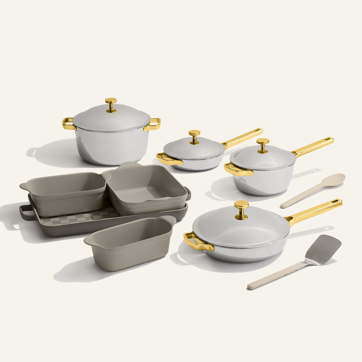 Titanium Pro Cookware + Bakeware Set - Gold/Char