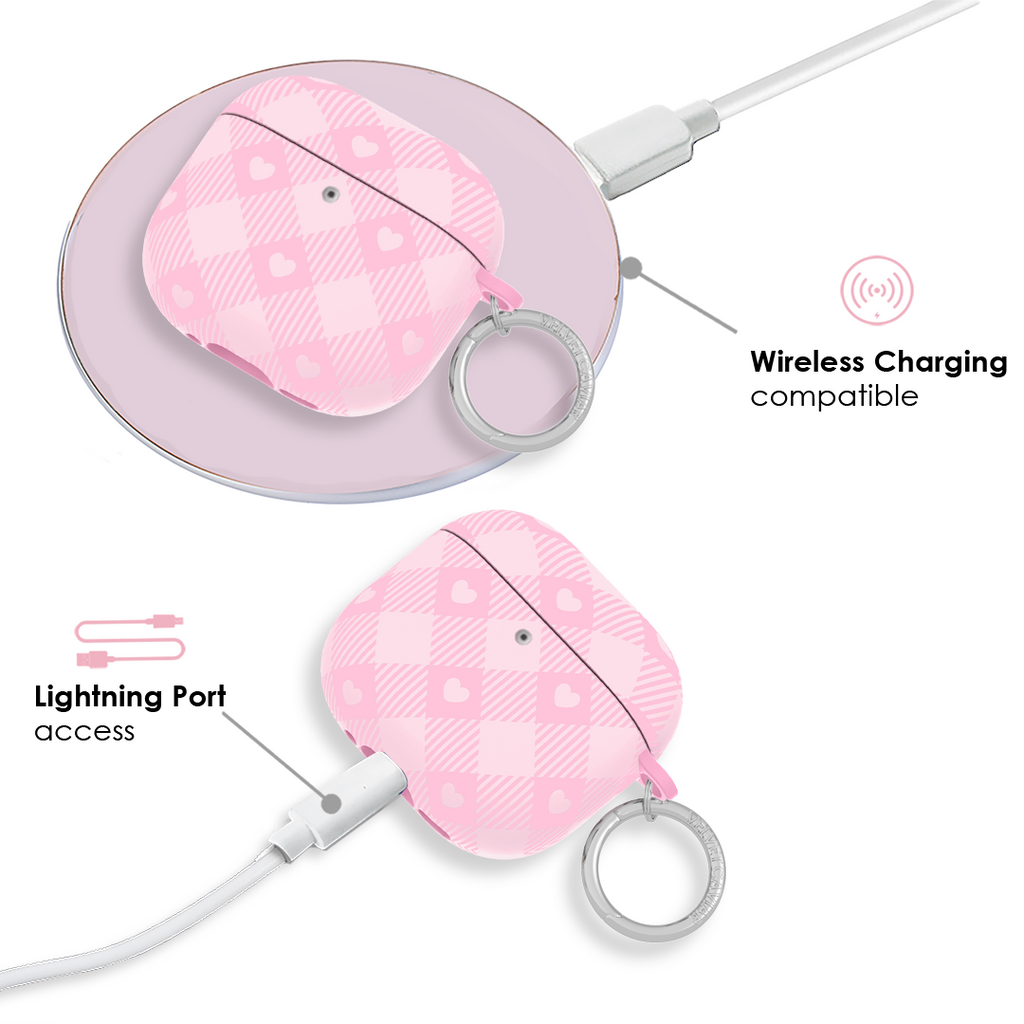 Dolly Pink Gingham AirPod Case