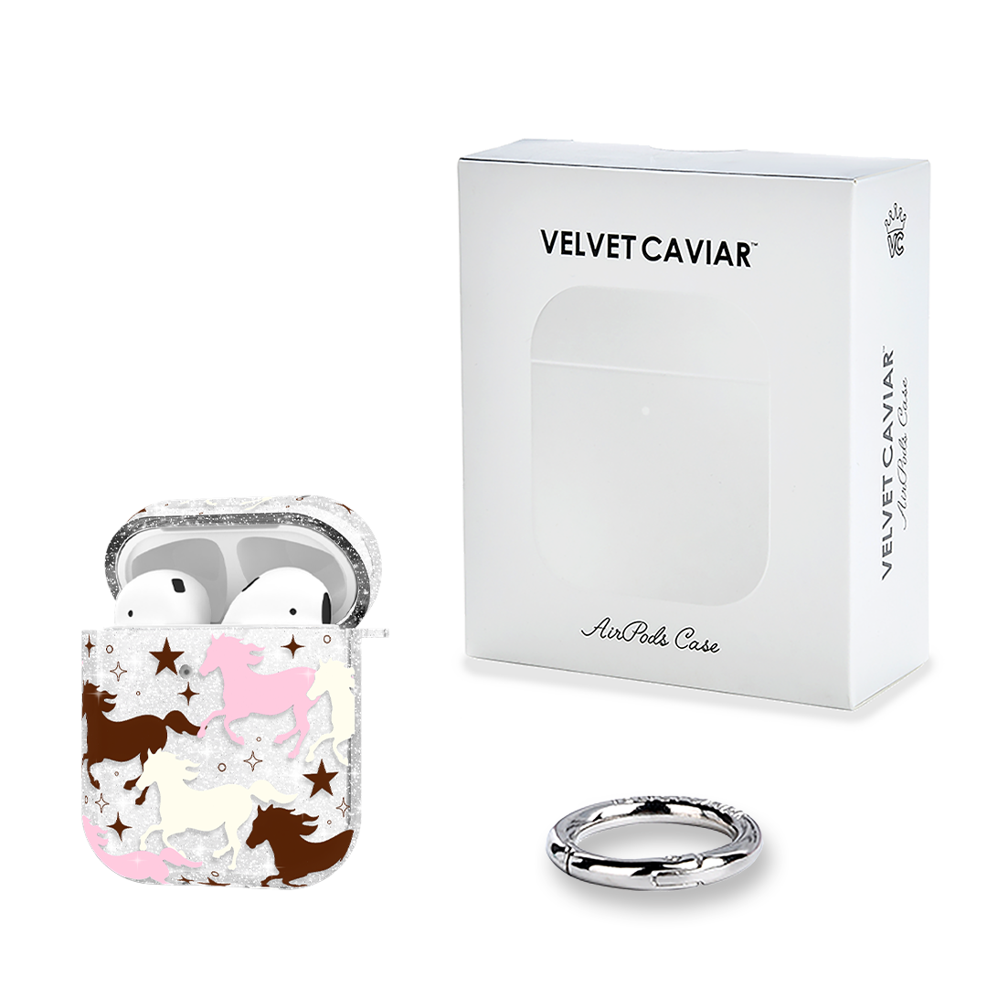 Pink Pony Glitter AirPod Case