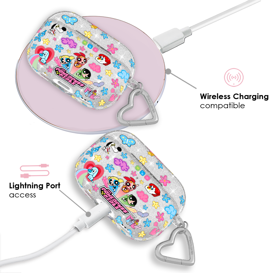 The Powerpuff Girls Girl Power Glitter AirPod Case
