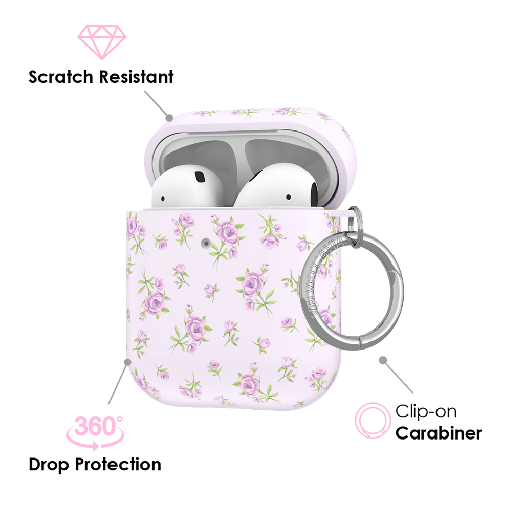 Dainty Lilac Floral AirPod Case