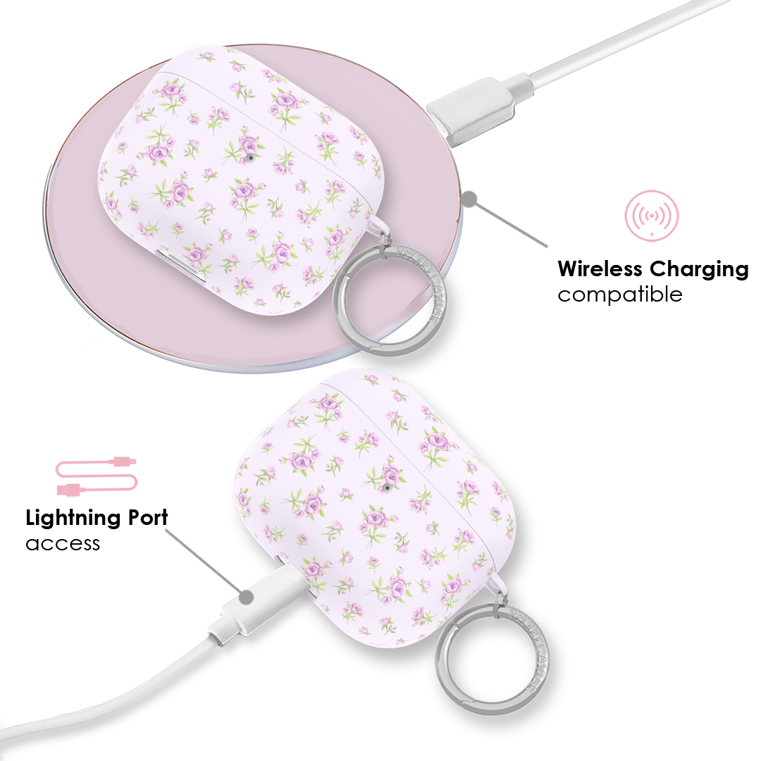 Dainty Lilac Floral AirPod Case