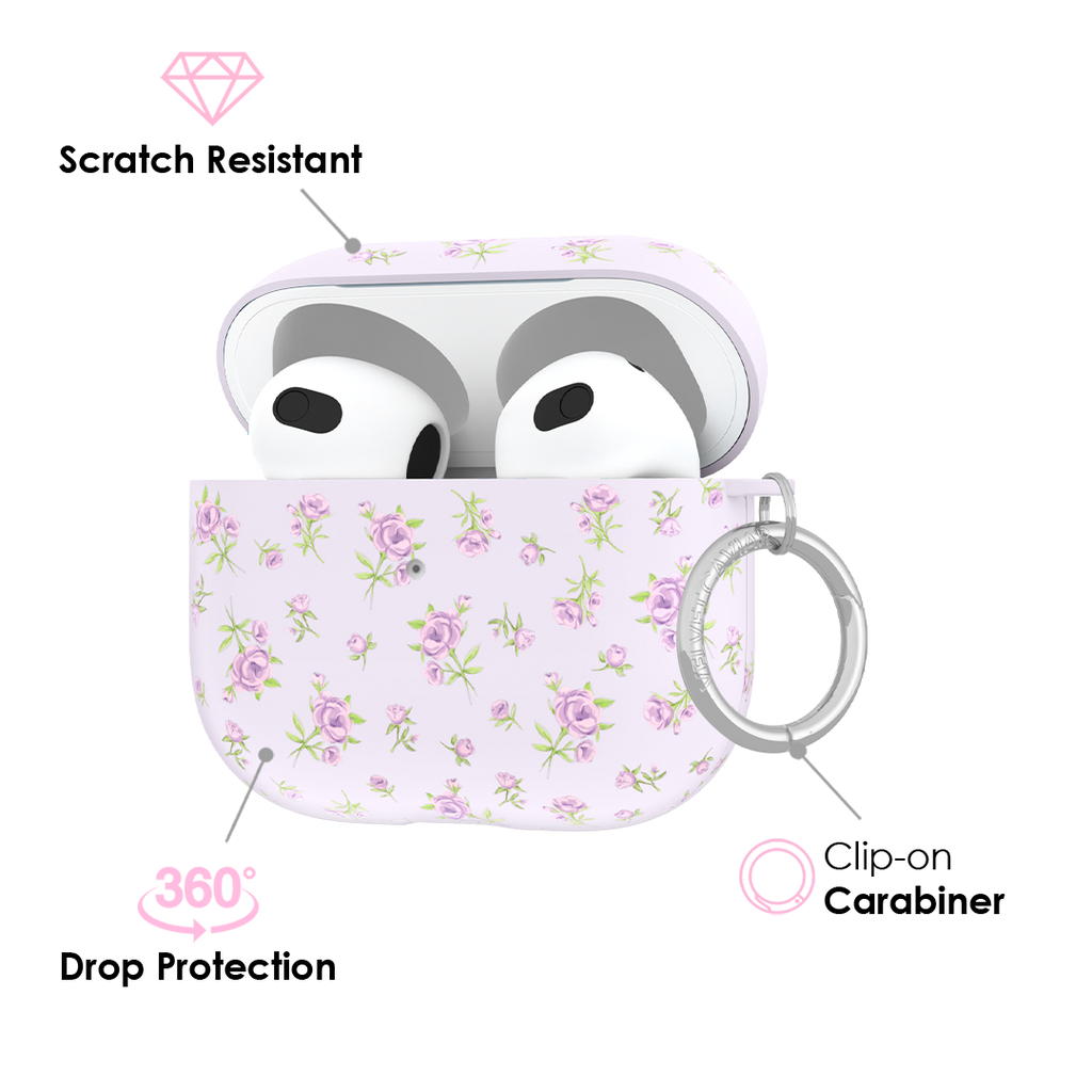 Dainty Lilac Floral AirPod Case
