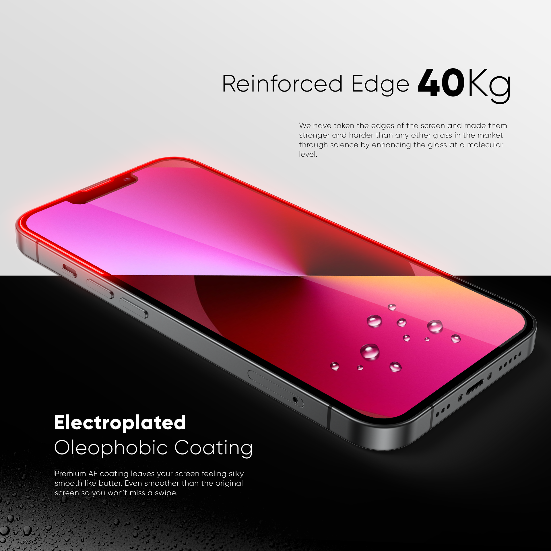 ONETIME NanoArmour for iPhone Anti-Blue Light Screen Protector: Dust-Free Installation, Case Friendly, Crystal Clear, No Blue or Yellow Tint