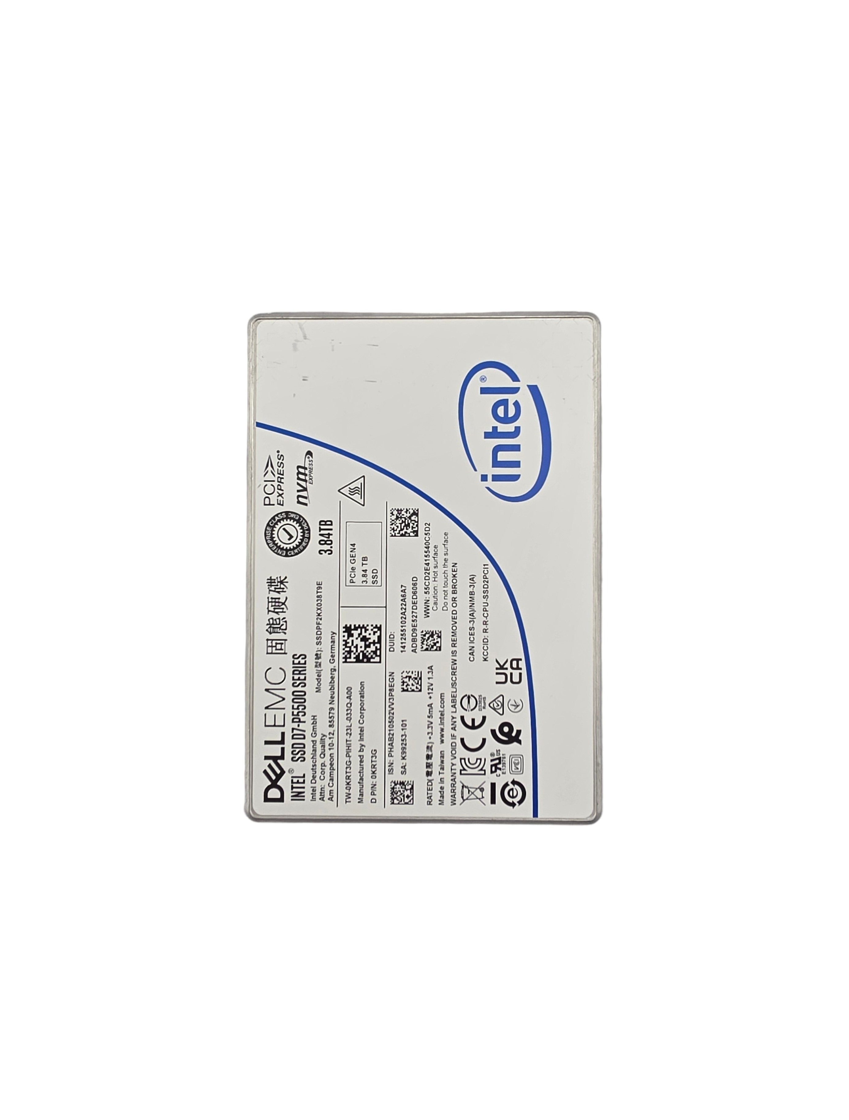 Dell SSD NVMe 2.5" 3.84TB TLC Read Intensive
