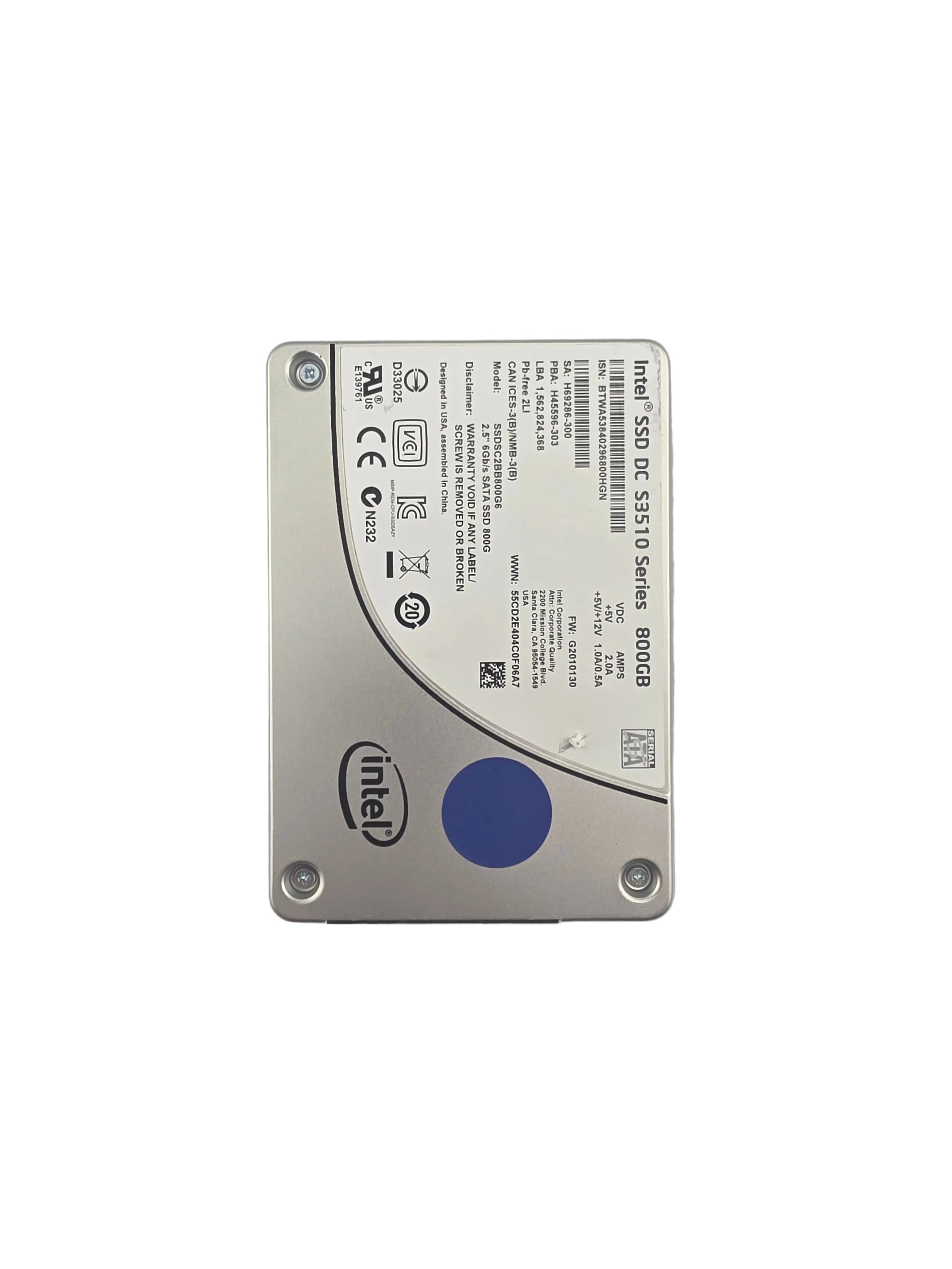 Intel SSD SATA3 2.5" 800GB MLC Mixed Use 6GBPS