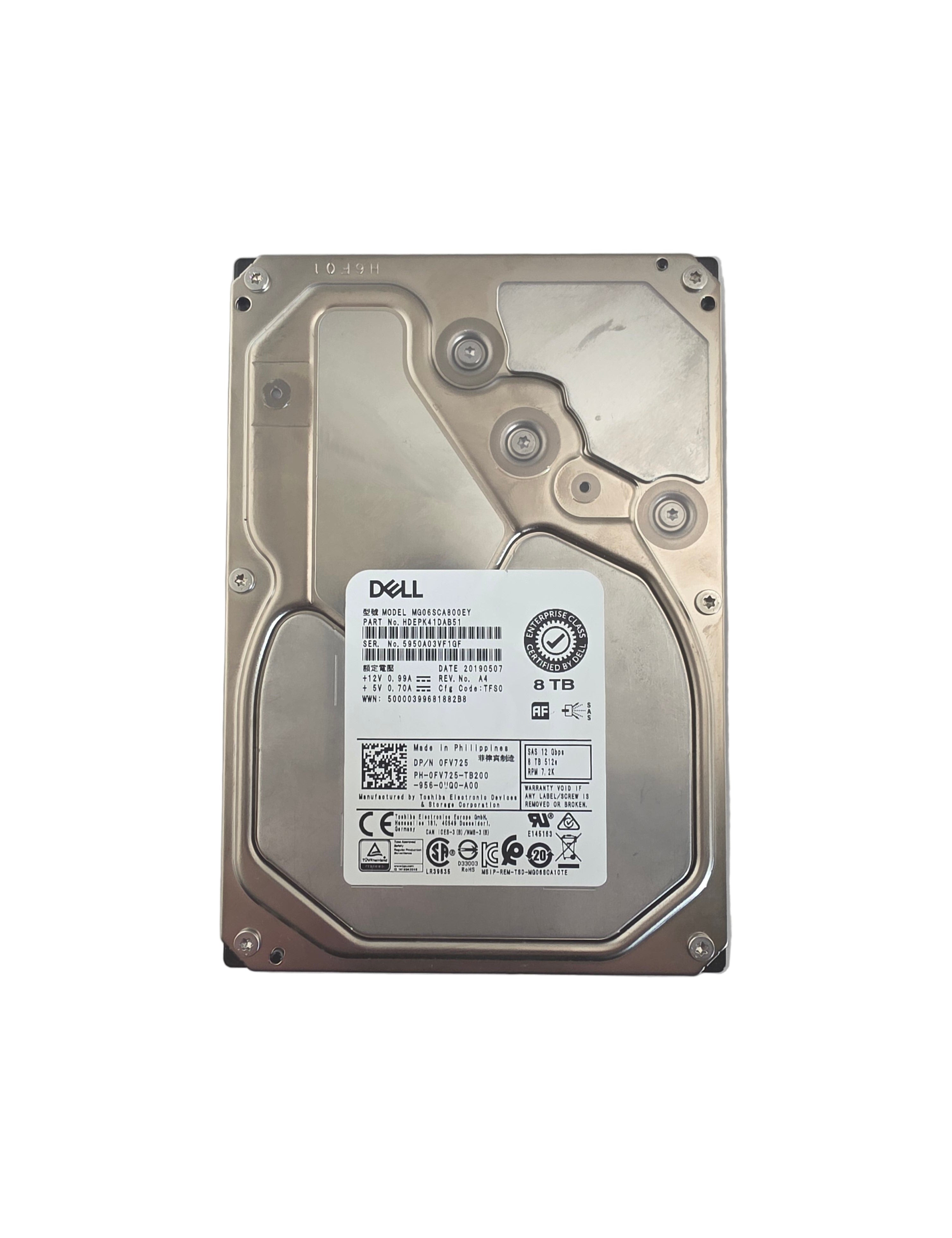 Dell SAS 3.5" 8TB NL 7.2K 12GBPS 512e