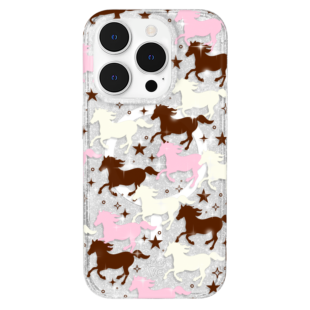 Pink Pony Glitter iPhone Case