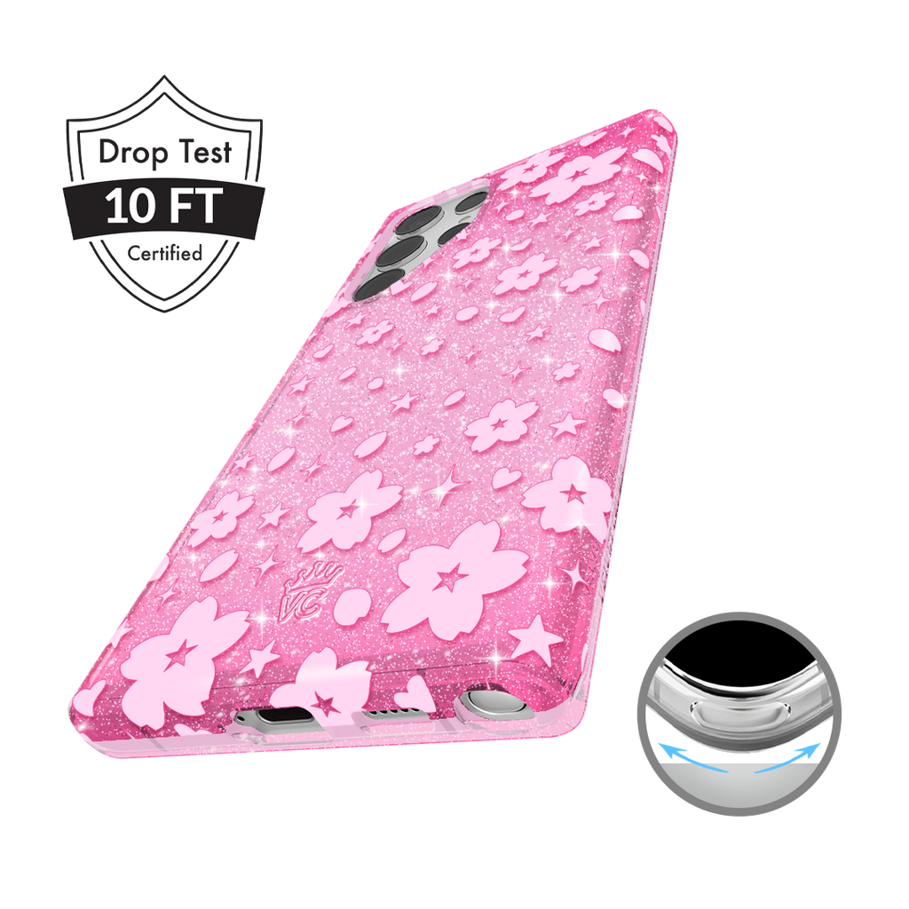 Cherry Blossom Glitter Samsung Case